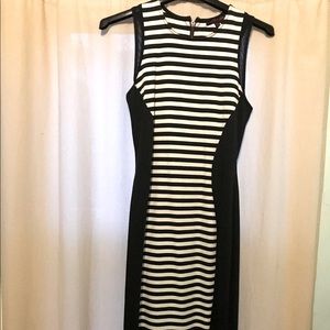MATERIAL GIRL SZ M STRIPED BODYCON LONG DRESS